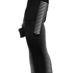 haider ackermann wool silk stretch black maxi skirt M/L